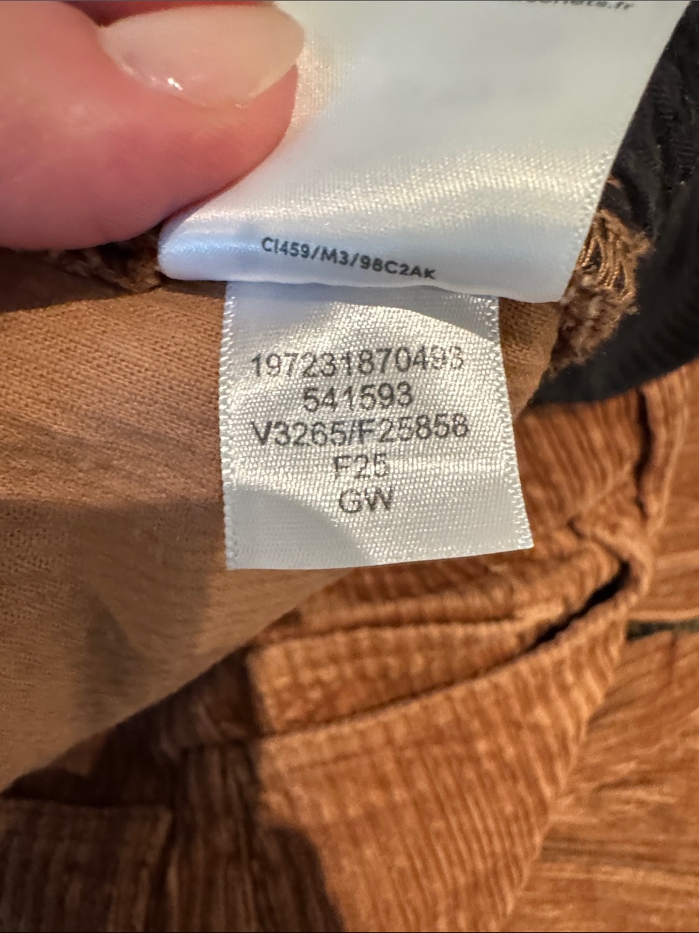 Lands' End Corduroy Pants in Camel Brown - Picture 4 of 5